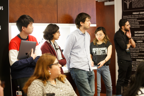 DESTROKE, recipients of the "Most Impactful Hack” (from left) Yubin Xie, Suniyya Waraich, Dmitrii Meleshko, Ciarra King, and Tomer Yaron (not pictured Evan Noch), during the third annual NYC Health Hackathon held Feb. 8-10 at Weill Cornell DESTROKE, recipients of the "Most Impactful Hack” (from left) Yubin Xie, Suniyya Waraich, Dmitrii Meleshko, Ciarra King, and Tomer Yaron (not pictured Evan Noch), during the third annual NYC Health Hackathon held Feb. 8-10 at Weill Cornell