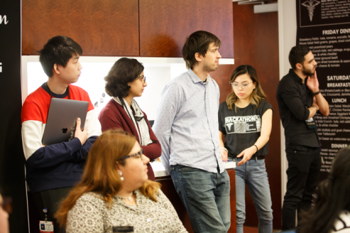 DESTROKE, recipients of the &quot;Most Impactful Hack” (from left) Yubin Xie, Suniyya Waraich, Dmitrii Meleshko, Ciarra King, and Tomer Yaron (not pictured Evan Noch), during the third annual NYC Health Hackathon held Feb. 8-10 at Weill Cornell 