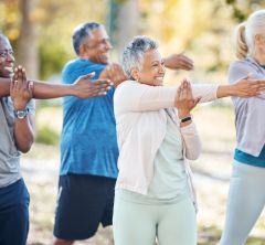 Seniors exercising
